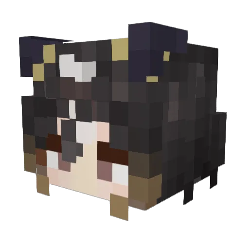 Unironically58 Minecraft avatar head, 3D render
