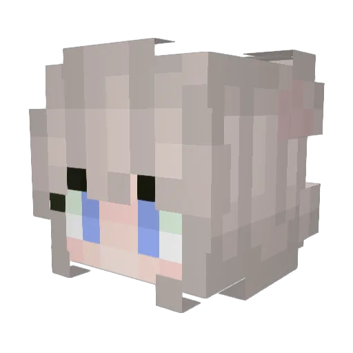 Unisock Minecraft avatar head, 3D render