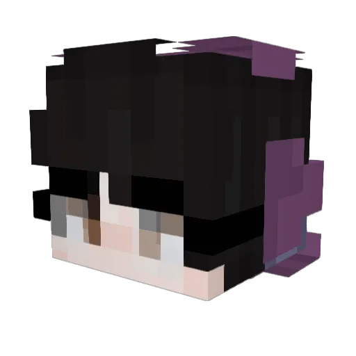 UnitFirst Minecraft avatar head, 3D render