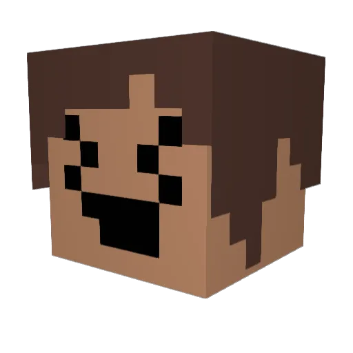 Unit_IV001 Minecraft avatar head, 3D render