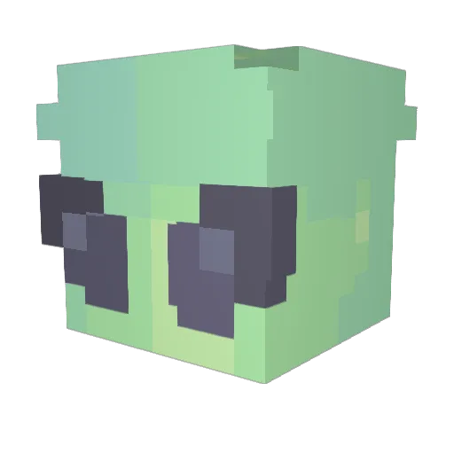 Unitarysaucer Minecraft avatar head, 3D render