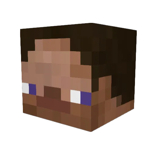 Unitato24 Minecraft avatar head, 3D render