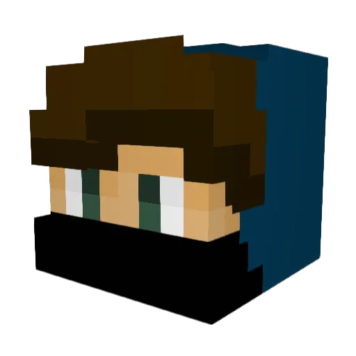 United1 Minecraft avatar head, 3D render