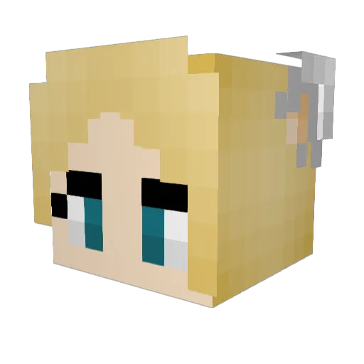 UnitedByPaste Minecraft avatar head, 3D render