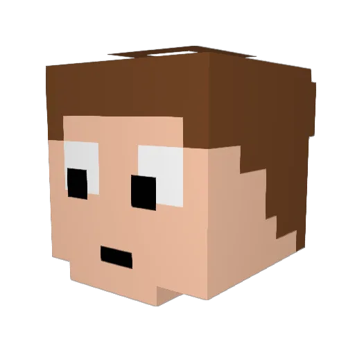 UnitedKiller Minecraft avatar head, 3D render