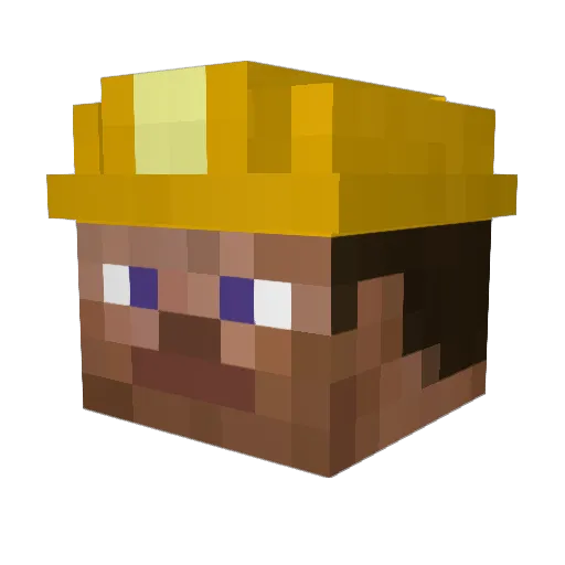 UnitedMi Minecraft avatar head, 3D render
