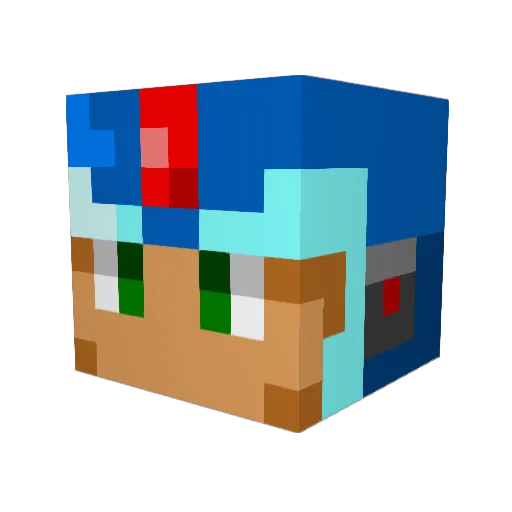 UnitedPainter71 Minecraft avatar head, 3D render