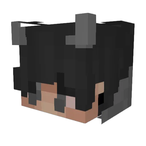 Unitue Minecraft avatar head, 3D render