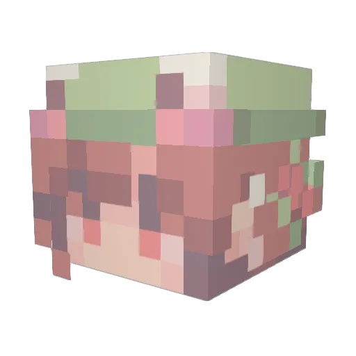 UnityBear Minecraft avatar head, 3D render