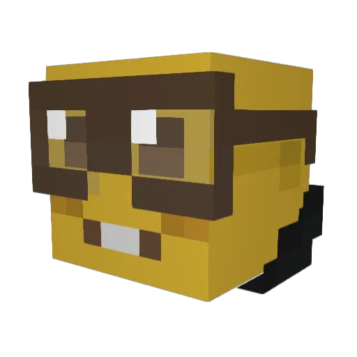 UnityDeath Minecraft avatar head, 3D render
