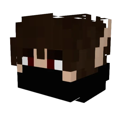 UniversalCowboy Minecraft avatar head, 3D render