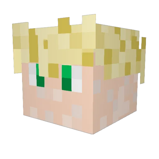 UniversalCrafts Minecraft avatar head, 3D render