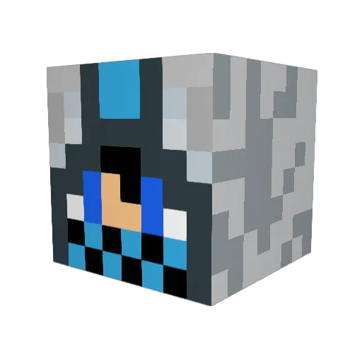UniverseCG Minecraft avatar head, 3D render
