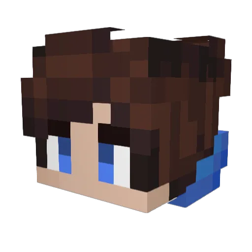 UniverseE1 Minecraft avatar head, 3D render
