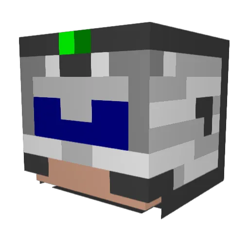 UniverseMirror Minecraft avatar head, 3D render