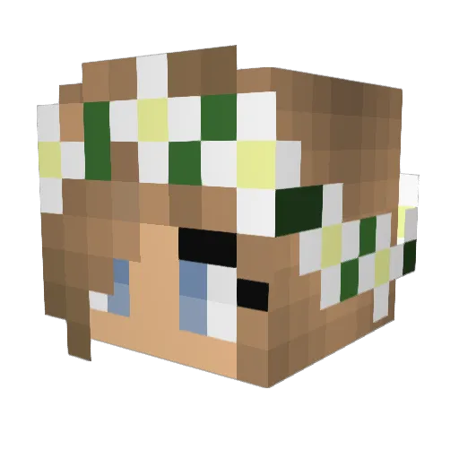 UniverseSparkles Minecraft avatar head, 3D render