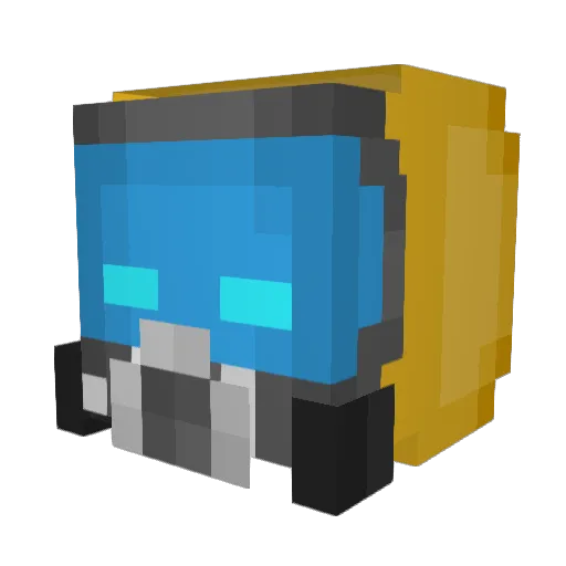 Universe_Llama Minecraft avatar head, 3D render