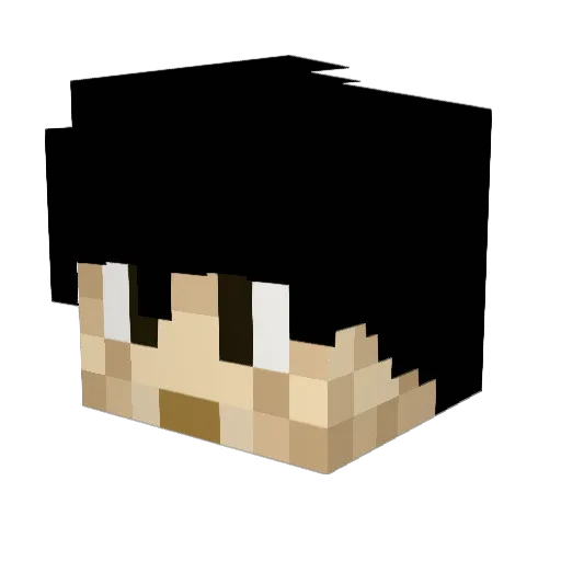 Universegrub Minecraft avatar head, 3D render