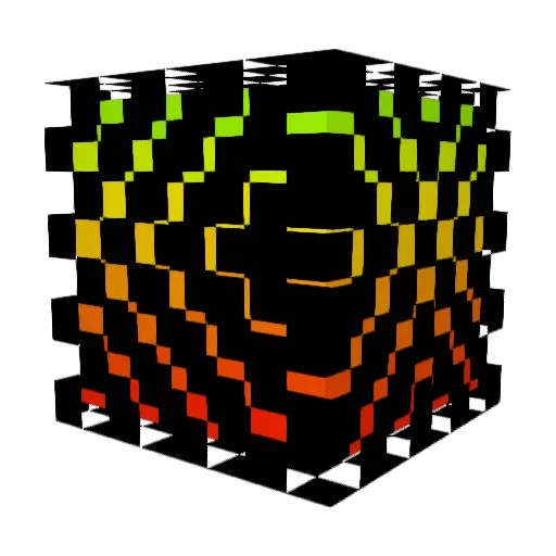 Universerver Minecraft avatar head, 3D render