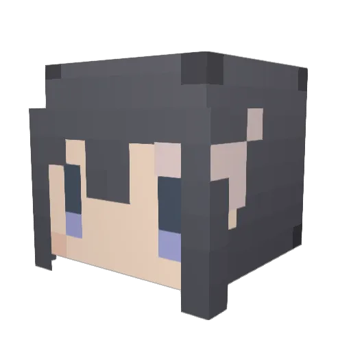 Universo_ Minecraft avatar head, 3D render