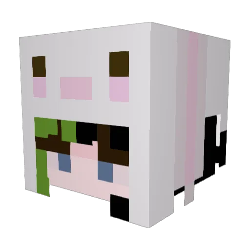 Universyal Minecraft avatar head, 3D render