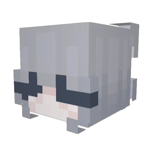 Universz Minecraft avatar head, 3D render