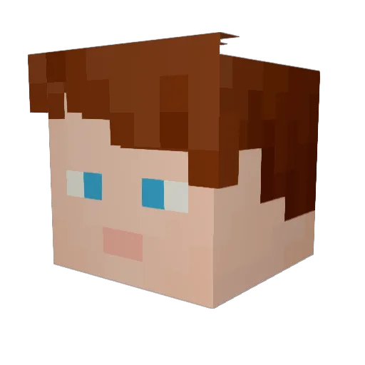 Unixinous Minecraft avatar head, 3D render