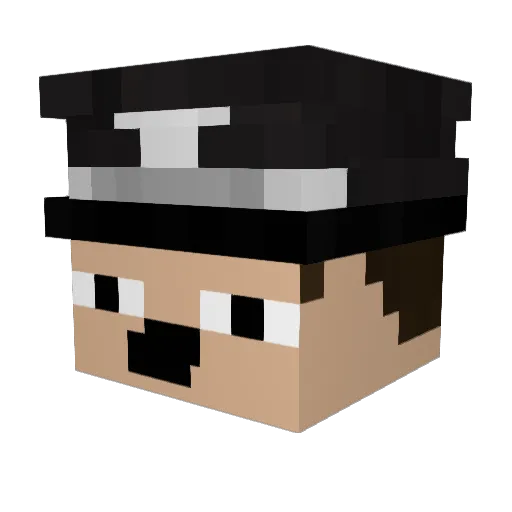 UnjyBunjyJump Minecraft avatar head, 3D render