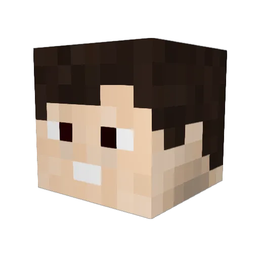 Unkaa Minecraft avatar head, 3D render