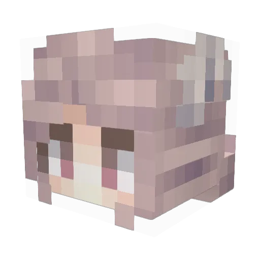 UnknowMAn Minecraft avatar head, 3D render