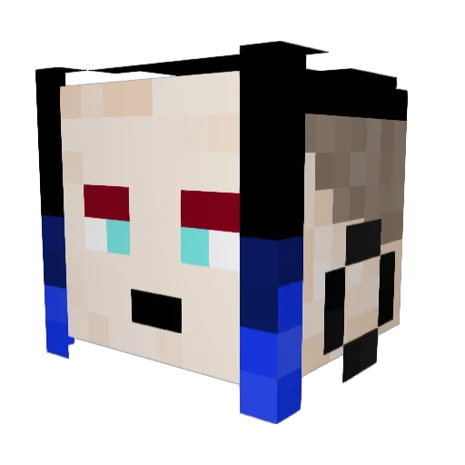 UnknowingPoo Minecraft avatar head, 3D render