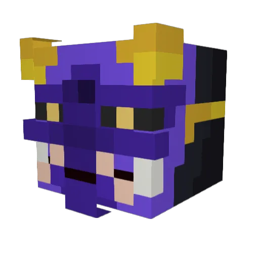 Unknowlegend Minecraft avatar head, 3D render