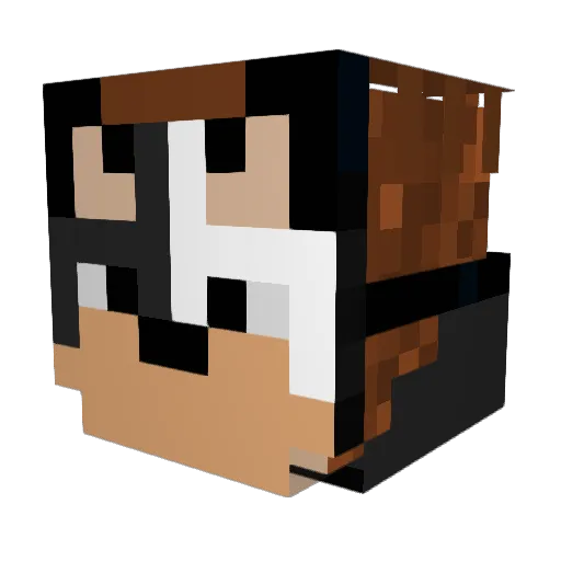 Unknown13Peace Minecraft avatar head, 3D render