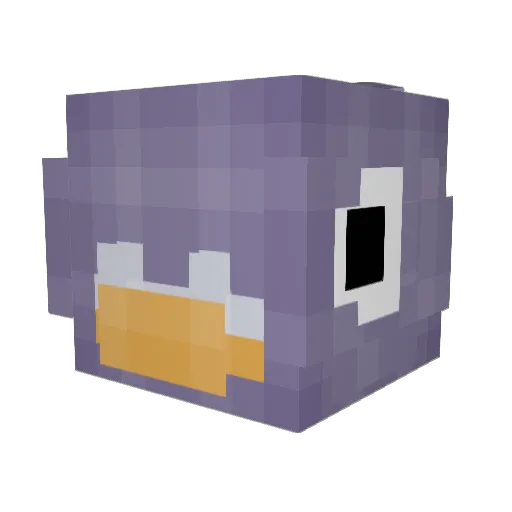 Unknown99958 Minecraft avatar head, 3D render