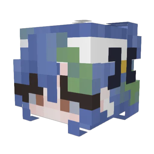 UnknownAK Minecraft avatar head, 3D render