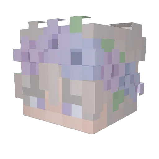 UnknownArtistUwU Minecraft avatar head, 3D render