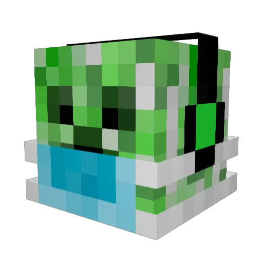 UnknownCreeper1 Minecraft avatar head, 3D render