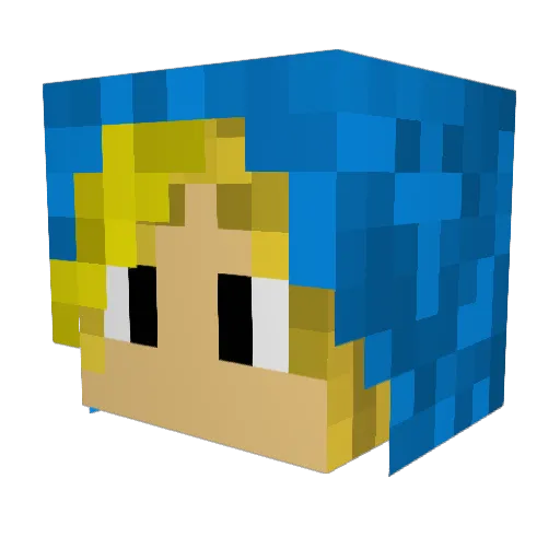 UnknownFormat Minecraft avatar head, 3D render