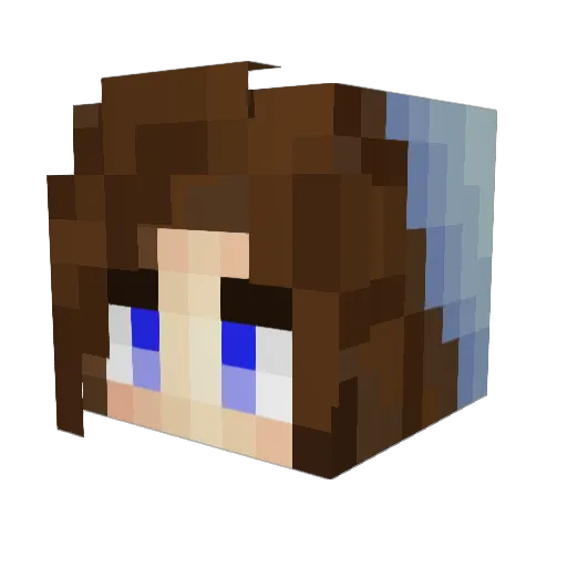 UnknownHeroine Minecraft avatar head, 3D render