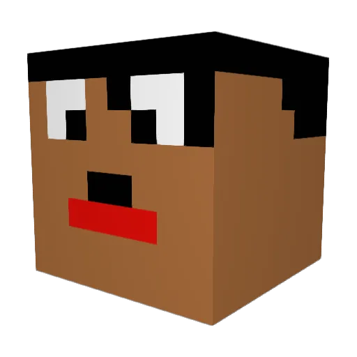 UnknownJeffy Minecraft avatar head, 3D render