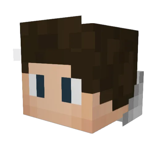 UnknownStatus Minecraft avatar head, 3D render