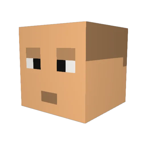 UnknownVolf Minecraft avatar head, 3D render