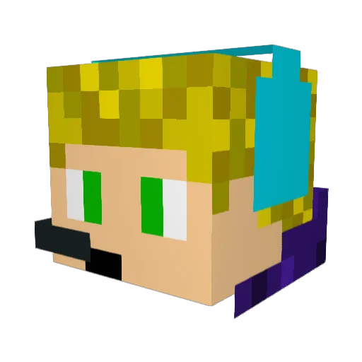 UnknownWaters Minecraft avatar head, 3D render