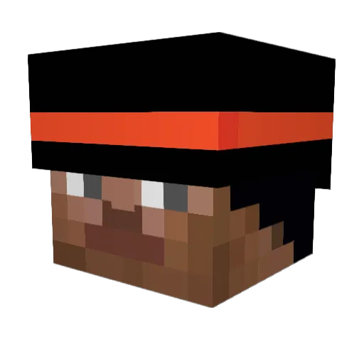 Unknown_1000 Minecraft avatar head, 3D render