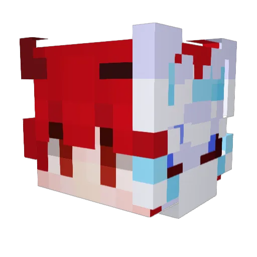Unknown_Kina Minecraft avatar head, 3D render