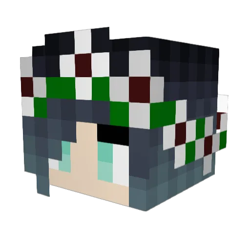 Unknown_Massacre Minecraft avatar head, 3D render