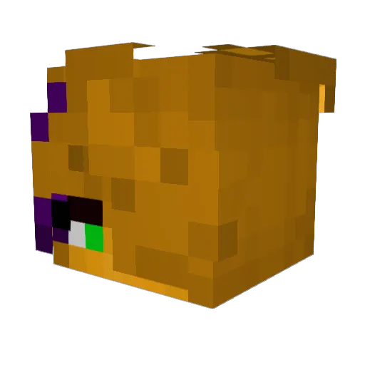 Unknown_Monster Minecraft avatar head, 3D render