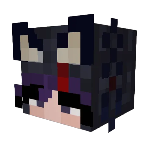 Unknowned10 Minecraft avatar head, 3D render