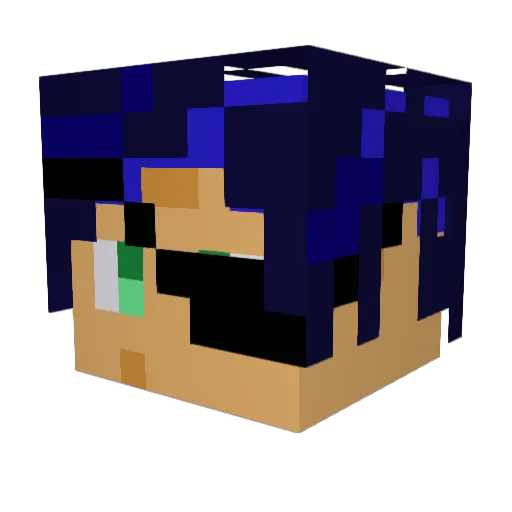 Unknowning_Code Minecraft avatar head, 3D render