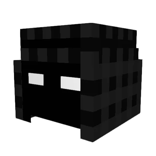 Unknzwn Minecraft avatar head, 3D render